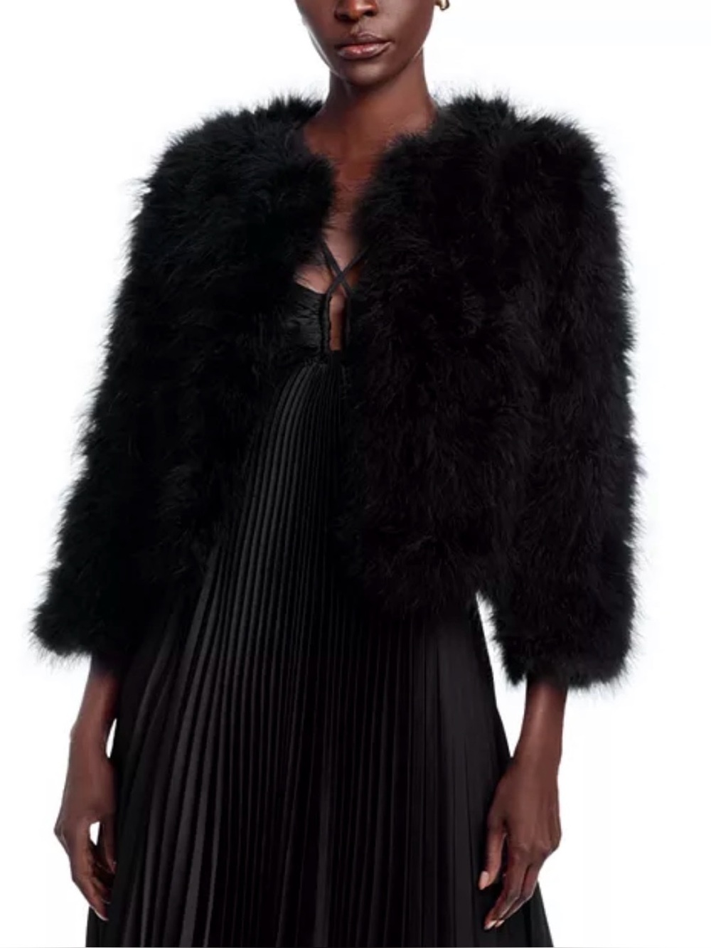Adrienne Landau- Esti Marabou Feather Jacket